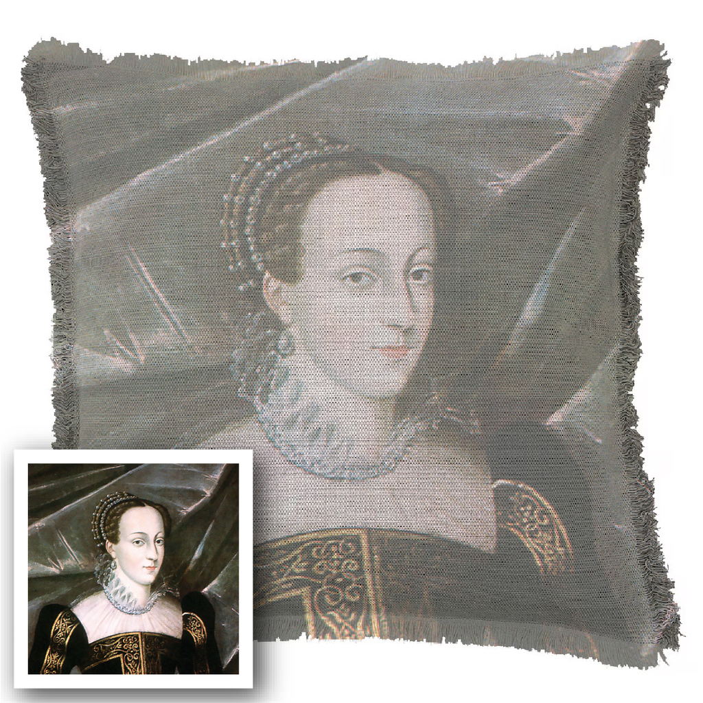 "Elizabeth of York" 50cm x 50cm Fringed Cotton/Poly Cushion Cover