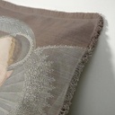 "Elizabeth of York" 50cm x 50cm Fringed Cotton/Poly Cushion Cover