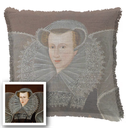 "Elizabeth of York" 50cm x 50cm Fringed Cotton/Poly Cushion Cover