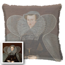 "Elizabeth of York" 50cm x 50cm Fringed Cotton/Poly Cushion Cover