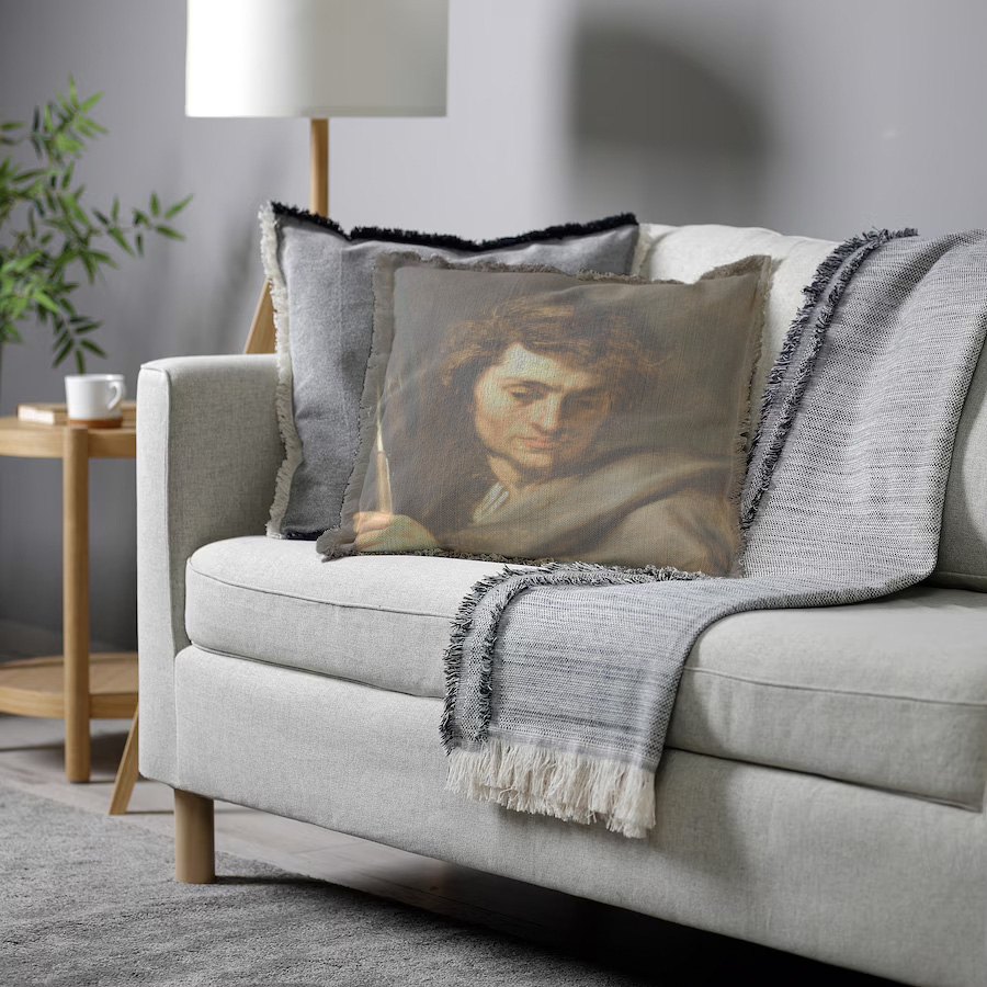 "Elizabeth of York" 50cm x 50cm Fringed Cotton/Poly Cushion Cover