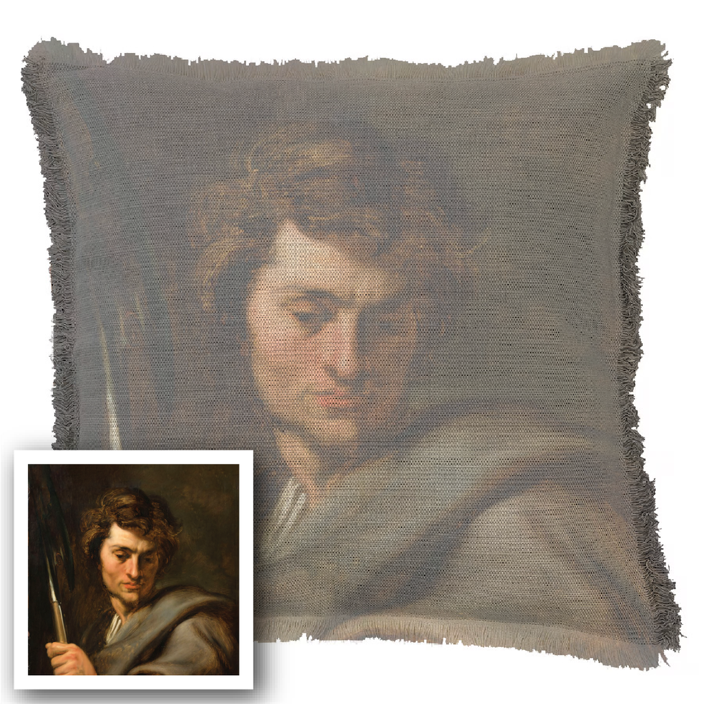 "Elizabeth of York" 50cm x 50cm Fringed Cotton/Poly Cushion Cover