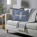 "Elizabeth of York" 50cm x 50cm Fringed Cotton/Poly Cushion Cover