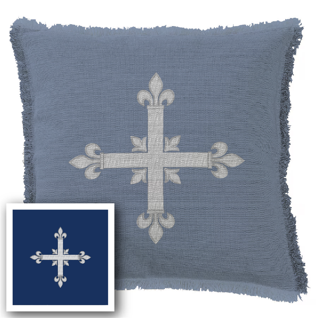 "Elizabeth of York" 50cm x 50cm Fringed Cotton/Poly Cushion Cover