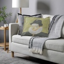 "Elizabeth of York" 50cm x 50cm Fringed Cotton/Poly Cushion Cover