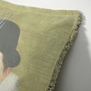 "Elizabeth of York" 50cm x 50cm Fringed Cotton/Poly Cushion Cover