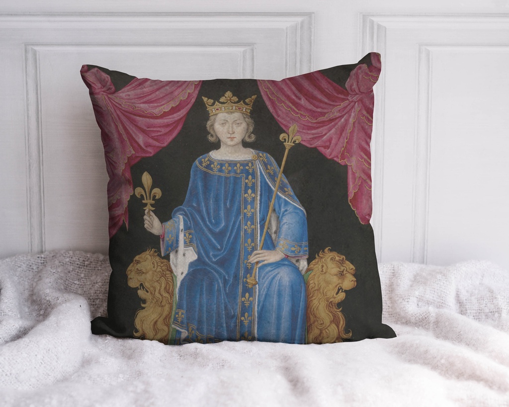 "Philippe IV" 40cm x 40cm Faux Leather Cushion Cover