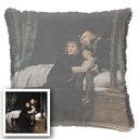 "Elizabeth of York" 50cm x 50cm Fringed Cotton/Poly Cushion Cover