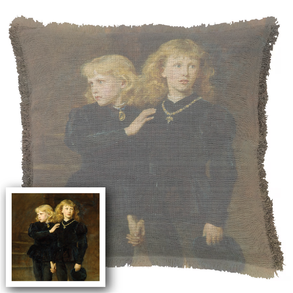 "Elizabeth of York" 50cm x 50cm Fringed Cotton/Poly Cushion Cover