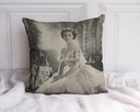 "Princess Margaret" 40cm x 40cm Faux Leather Cushion Cover