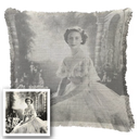 "Elizabeth of York" 50cm x 50cm Fringed Cotton/Poly Cushion Cover
