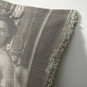 "Elizabeth of York" 50cm x 50cm Fringed Cotton/Poly Cushion Cover