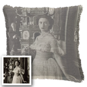 "Elizabeth of York" 50cm x 50cm Fringed Cotton/Poly Cushion Cover