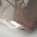 "Elizabeth of York" 50cm x 50cm Fringed Cotton/Poly Cushion Cover