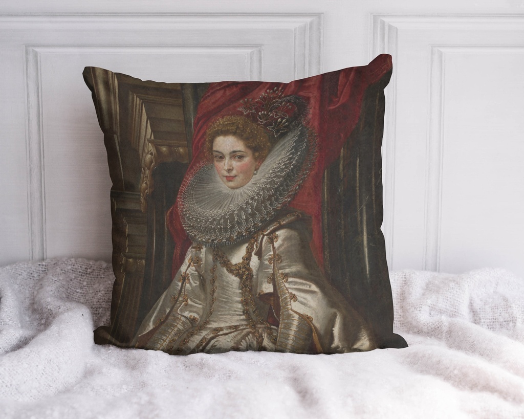 "Rubens, Marchesa Brigida Spinola Doria" 40cm x 40cm Faux Leather Cushion Cover