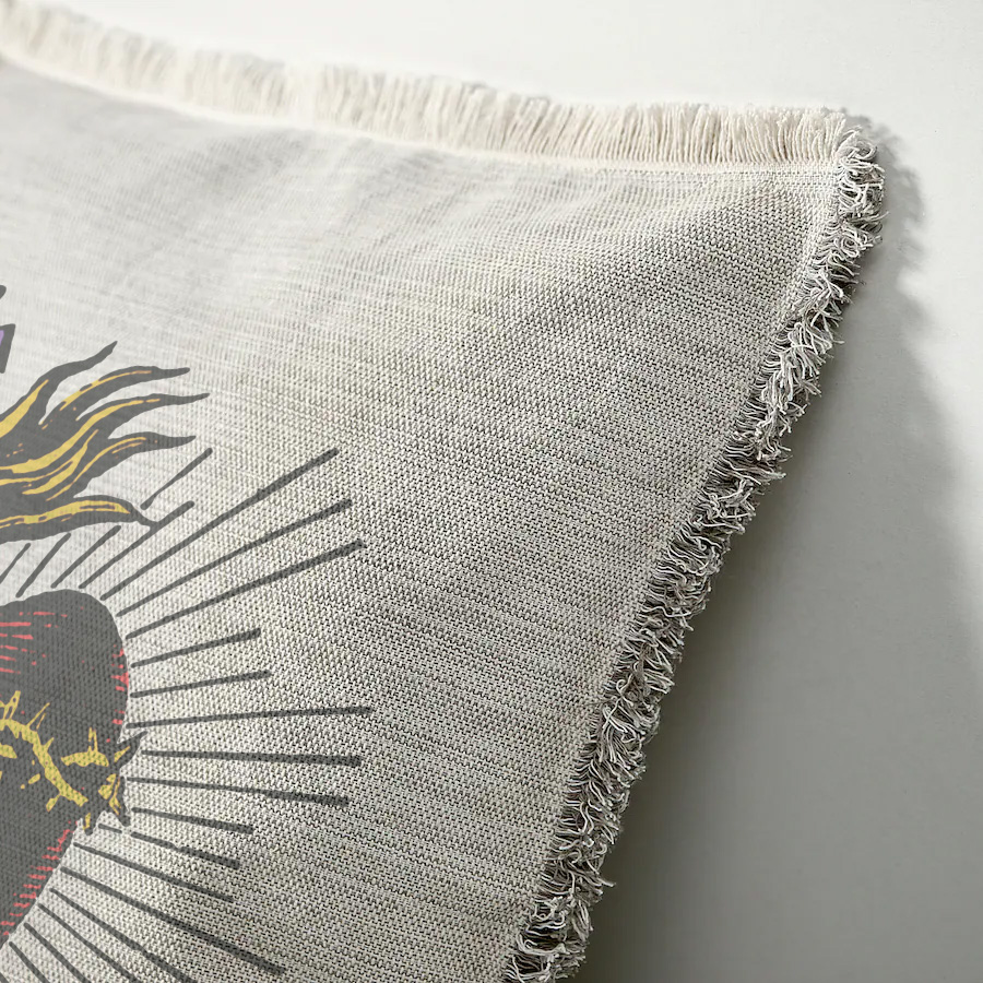 "Elizabeth of York" 50cm x 50cm Fringed Cotton/Poly Cushion Cover