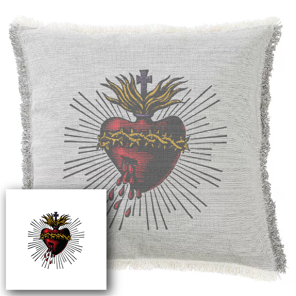 "Elizabeth of York" 50cm x 50cm Fringed Cotton/Poly Cushion Cover