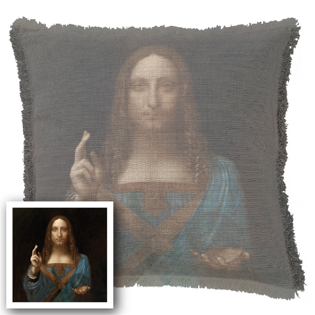 "Elizabeth of York" 50cm x 50cm Fringed Cotton/Poly Cushion Cover