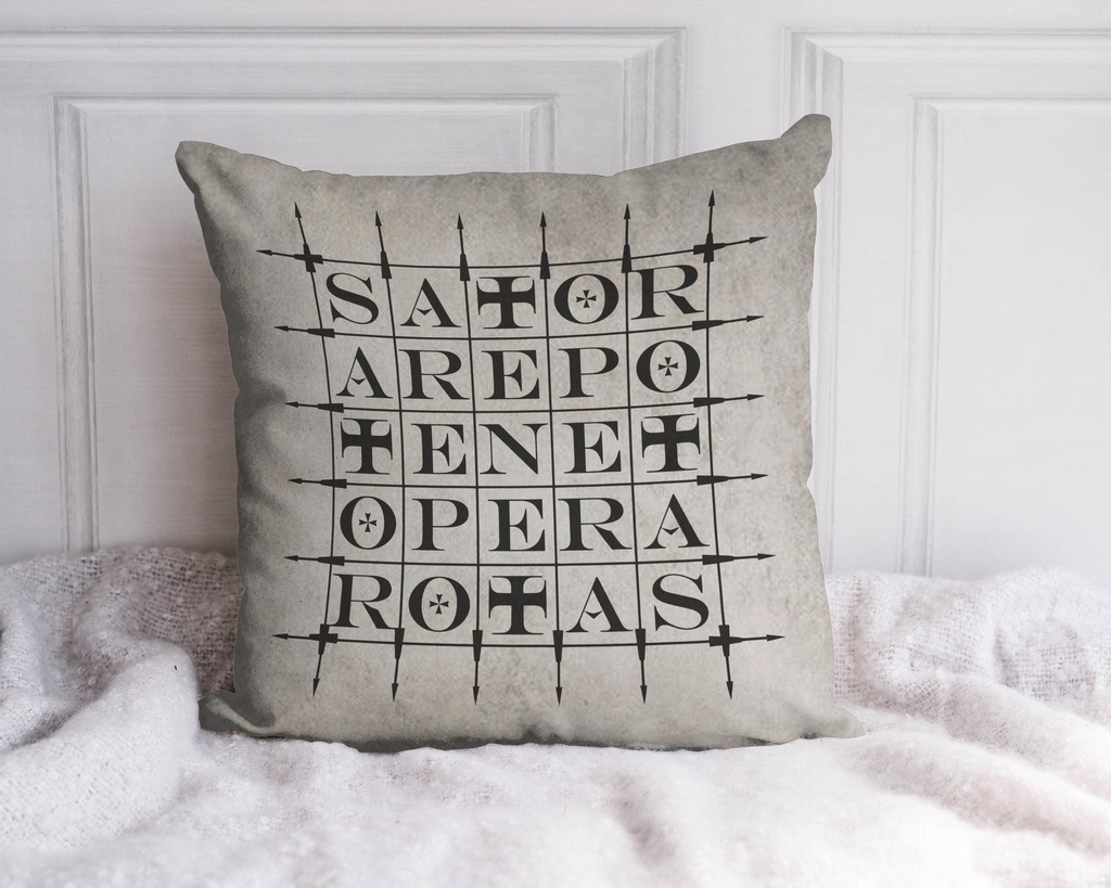 "Sator Square" 40cm x 40cm Faux Leather Cushion Cover (copy)