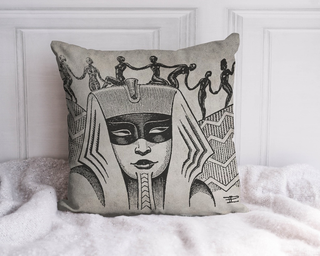 "Sphinx" 40cm x 40cm Faux Leather Cushion Cover