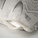"Elizabeth of York" 50cm x 50cm Fringed Cotton/Poly Cushion Cover