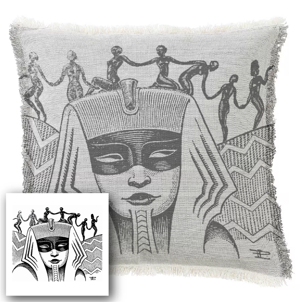 "Elizabeth of York" 50cm x 50cm Fringed Cotton/Poly Cushion Cover