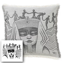 "Elizabeth of York" 50cm x 50cm Fringed Cotton/Poly Cushion Cover