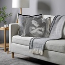 "Elizabeth of York" 50cm x 50cm Fringed Cotton/Poly Cushion Cover