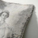 "Elizabeth of York" 50cm x 50cm Fringed Cotton/Poly Cushion Cover