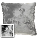 "Elizabeth of York" 50cm x 50cm Fringed Cotton/Poly Cushion Cover
