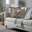 "Elizabeth of York" 50cm x 50cm Fringed Cotton/Poly Cushion Cover