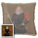 "Elizabeth of York" 50cm x 50cm Fringed Cotton/Poly Cushion Cover