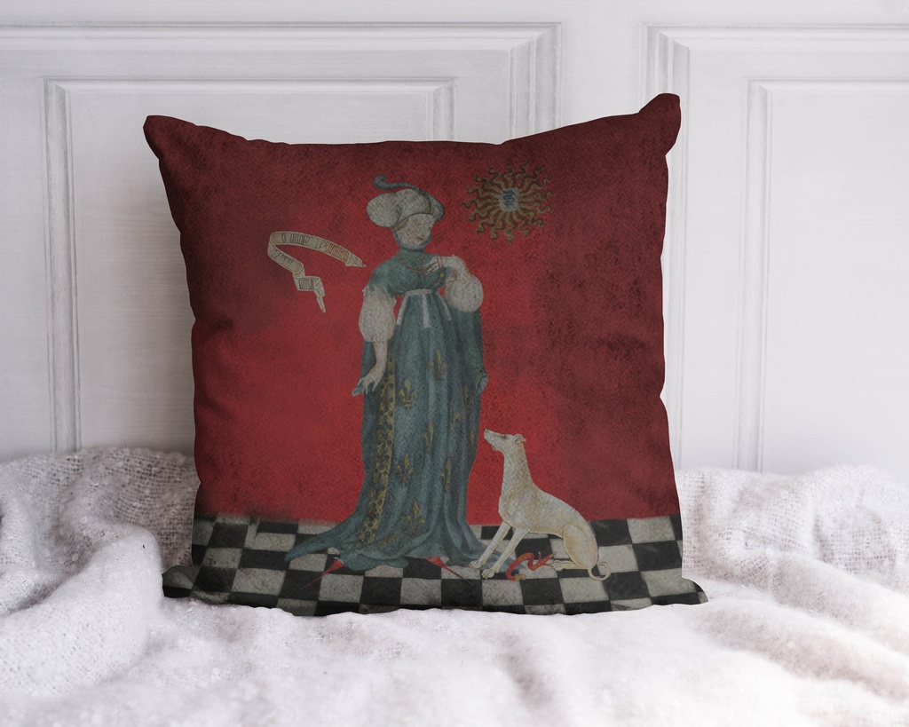 "Valentine de Milan" 40cm x 40cm Faux Leather Cushion Cover