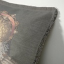 "Agnes Sorel as the Madonna" 50cm x 50cm Fringed Cotton/Poly Cushion Cover
