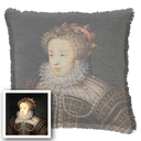 "Agnes Sorel as the Madonna" 50cm x 50cm Fringed Cotton/Poly Cushion Cover