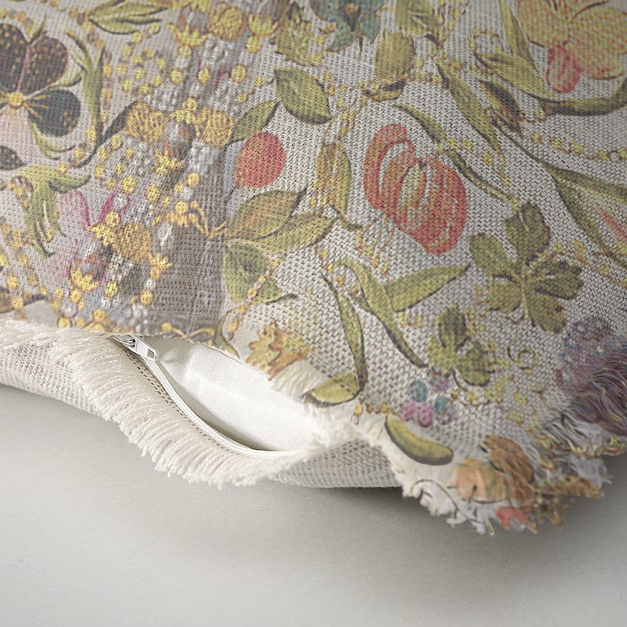 "Agnes Sorel as the Madonna" 50cm x 50cm Fringed Cotton/Poly Cushion Cover
