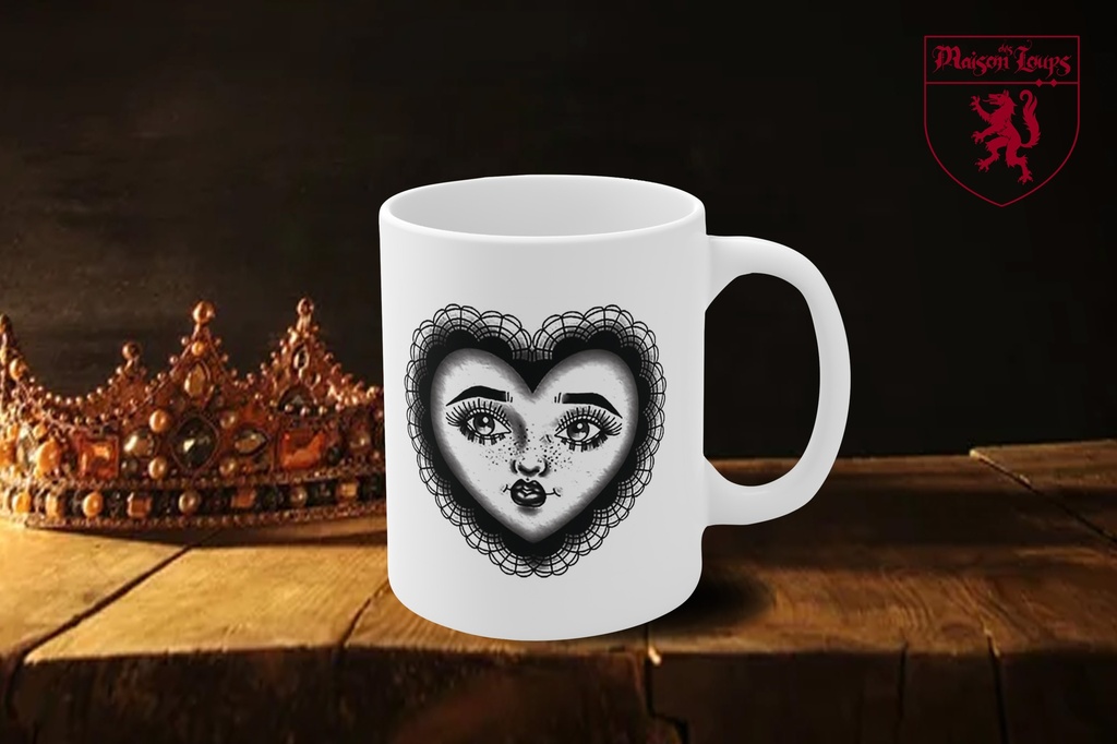 "Doily Faces" Mug