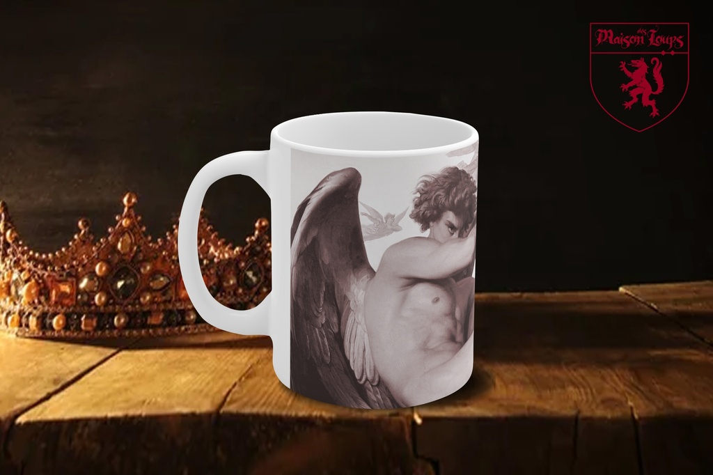 "The Fallen Angel by Alexandre Cabanel 1847 - Sepia" Mug