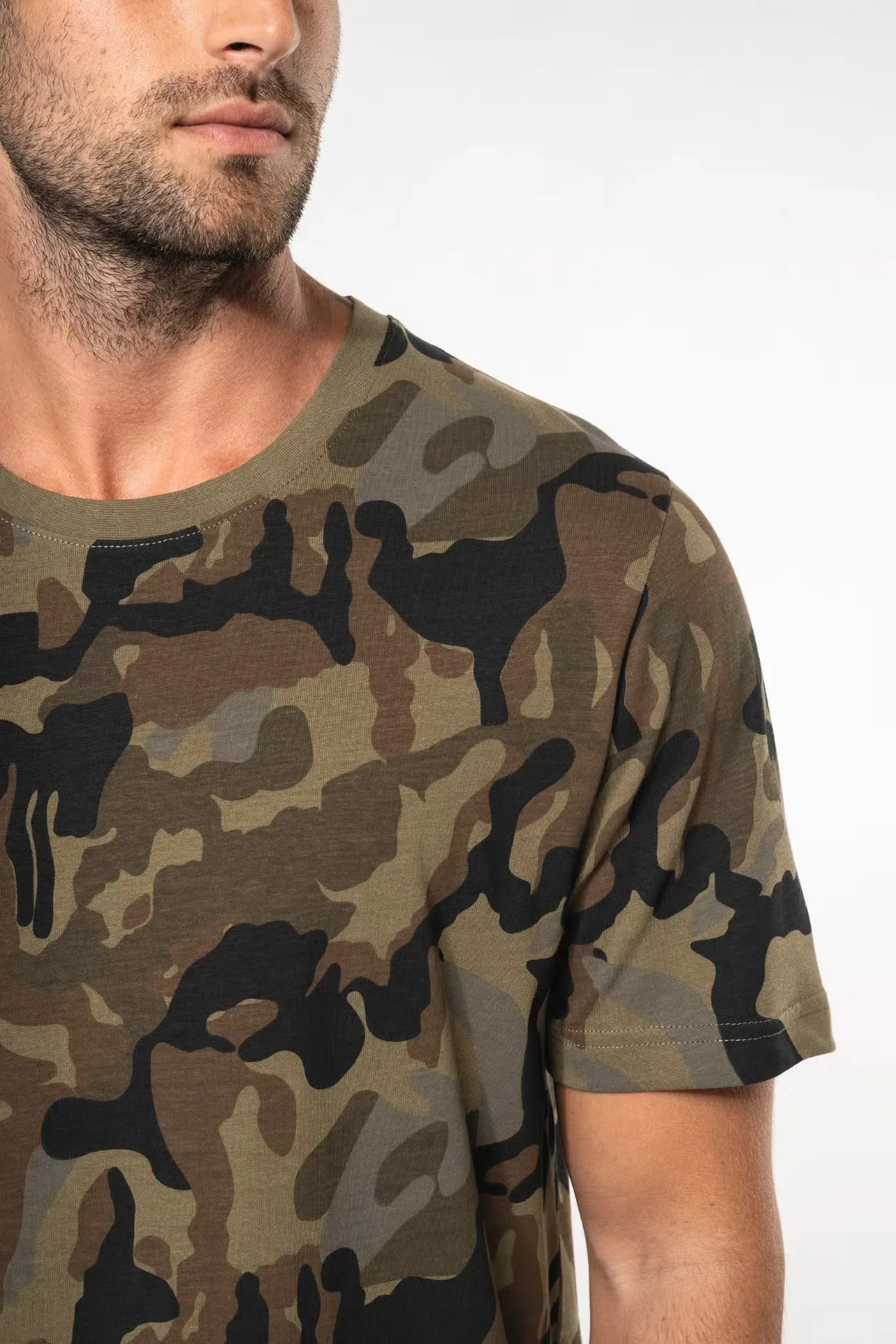 Adult Cotton Cammo Tee (Small, Grey Cammo)