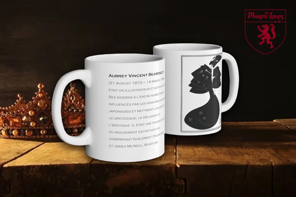 "The Black Cape (1894)" by Aubrey Beardsley Mug