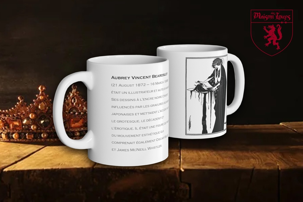 "Salome The Dancers Reward (1893)" by Aubrey Beardsley Mug (White)