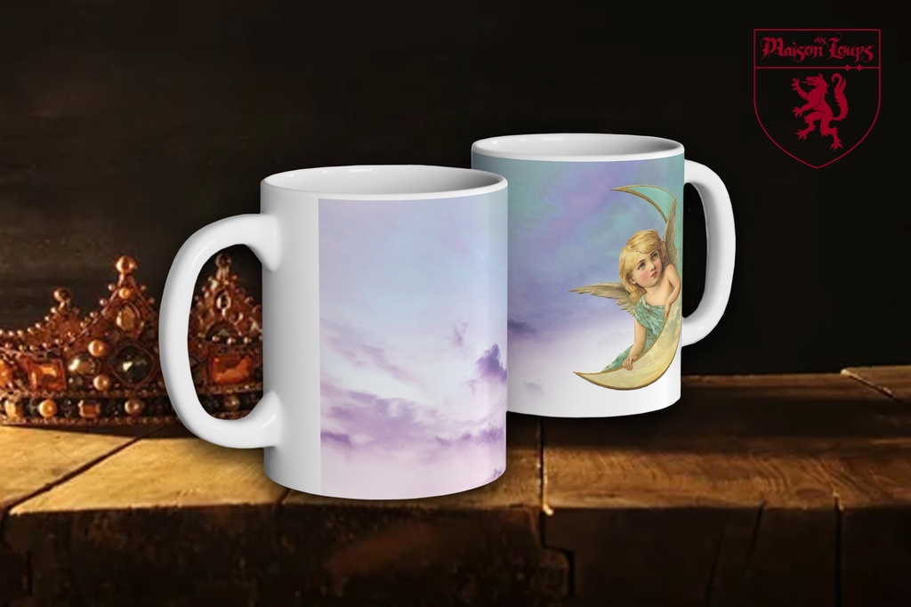 "Cherub - Moon" Mug (White)