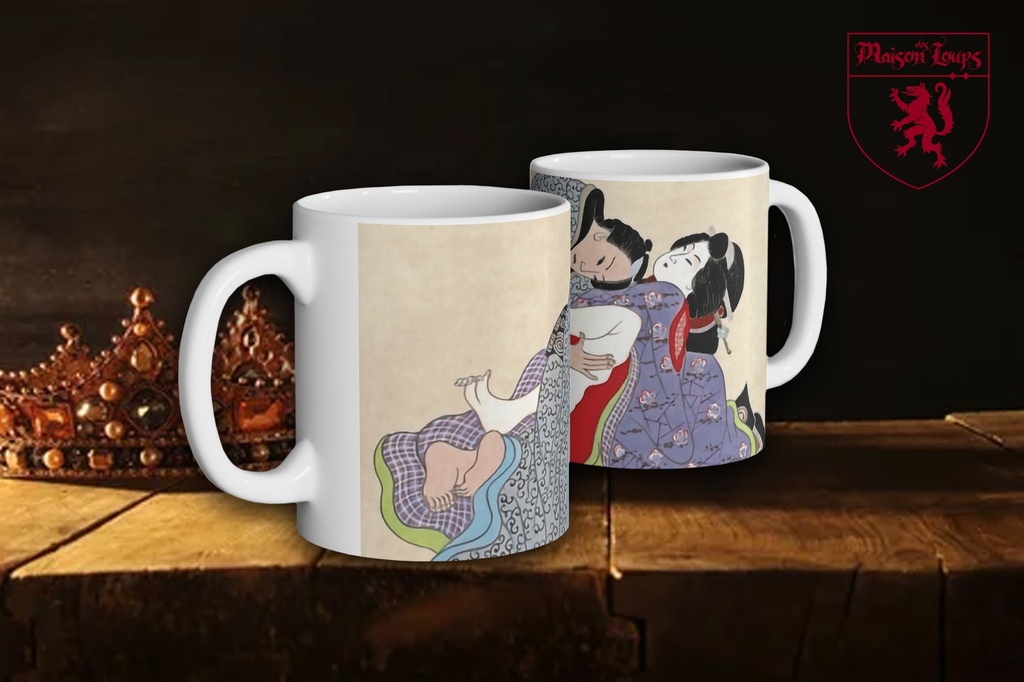 "Edo Period Shunga Pillow Book 10" Mug (White)