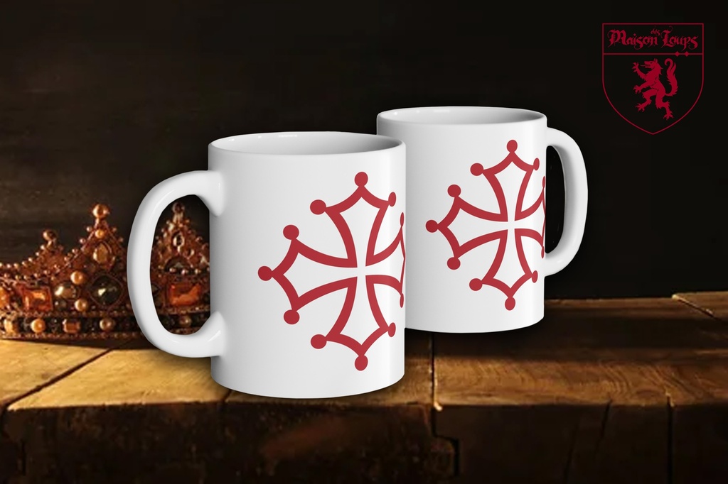 "Occitan Cross - Red" Mug (White)