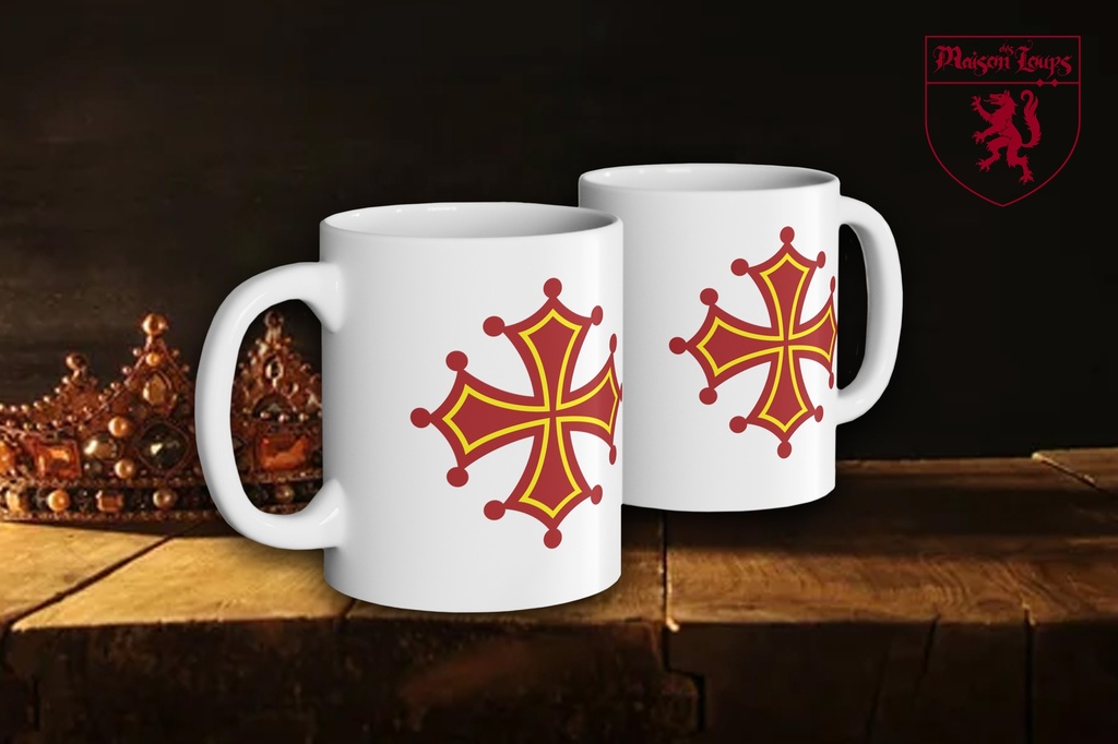 "Occitan Cross - Red and Yellow" Mug (White)