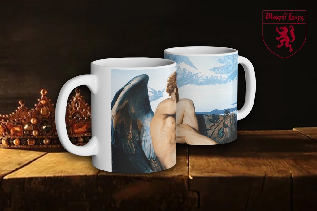"The Fallen Angel by Alexandre Cabanel 1847" Mug (White)