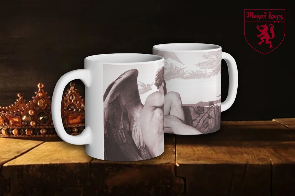 "The Fallen Angel by Alexandre Cabanel 1847 - Sepia" Mug