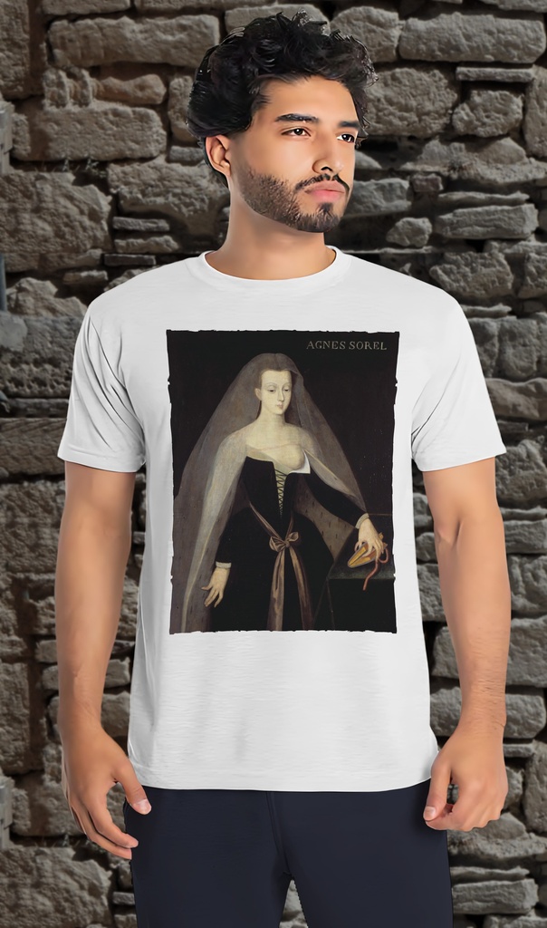 "Agnes Sorel" T-Shirt Unisex (Small, White)