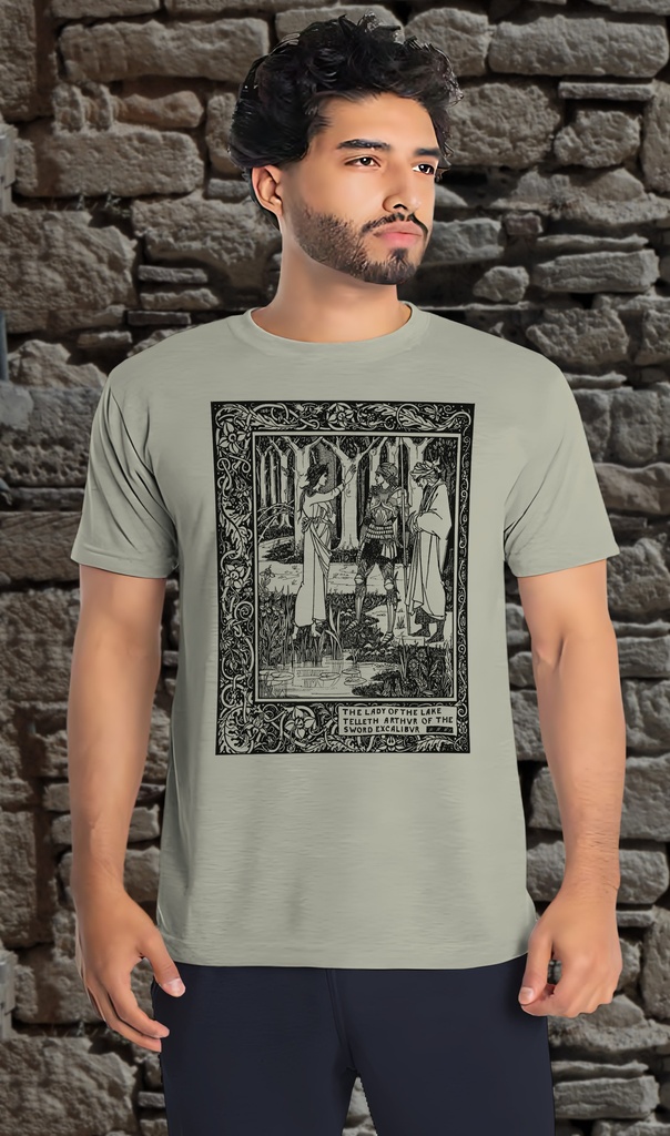 "Lady of the Lake from Morte d'Arthur (1893)" by Aubrey Beardsley T-Shirt Unisex
