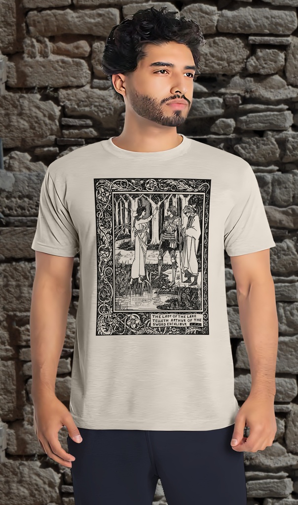 "Lady of the Lake from Morte d'Arthur (1893)" by Aubrey Beardsley T-Shirt Unisex